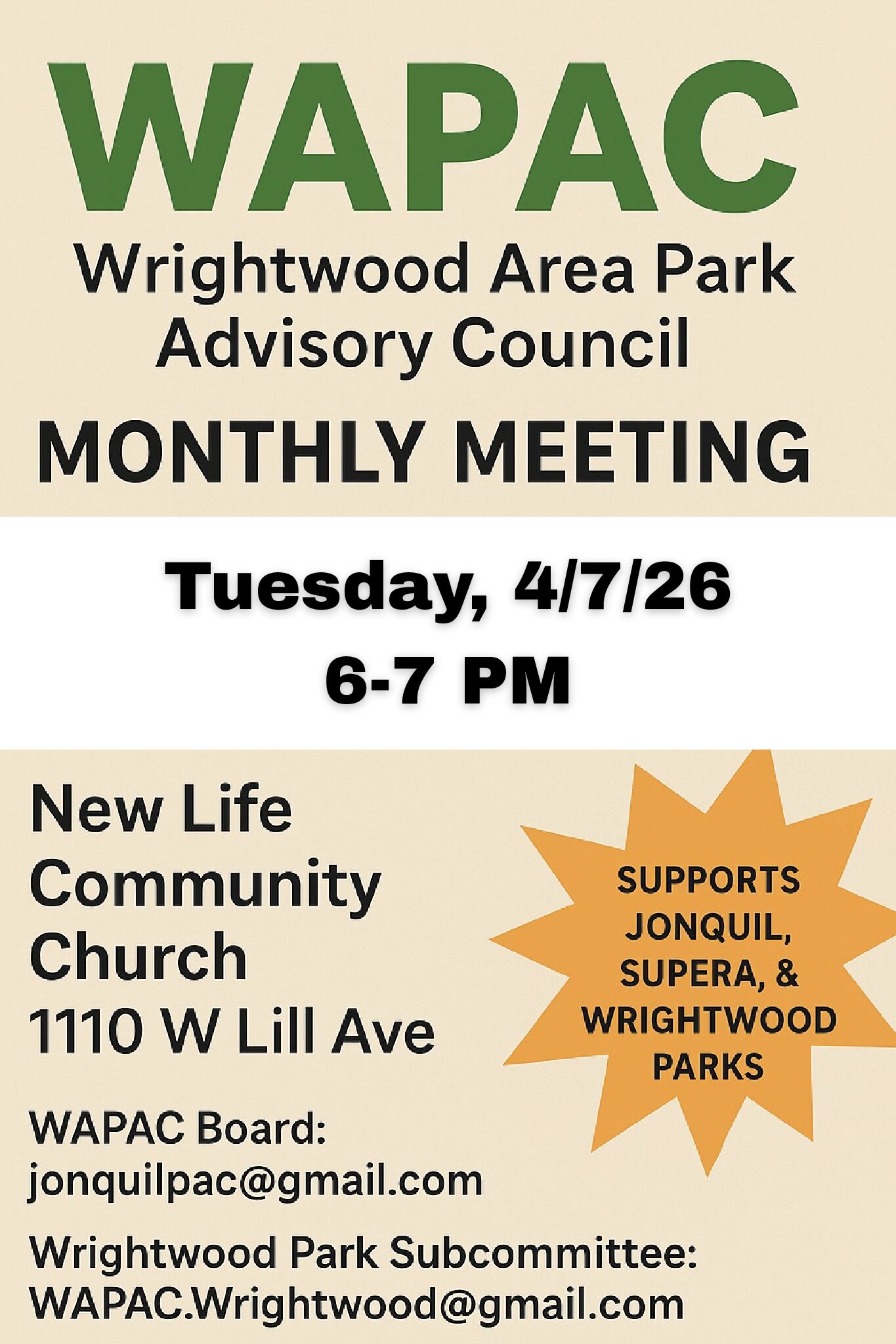 Wrightwood Featured image for “WAPAC Advisory Council Meeting”